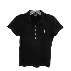 Ralph Lauren Blue Label women's black polo golf shirt size Medium